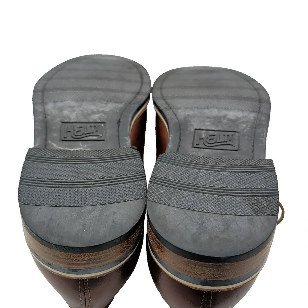 HELM DERBY‎ Leather Dress Shoes The Evans Whiskey Brown Men's Sz 13 EUC